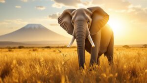 African Bush Elephant Closeup