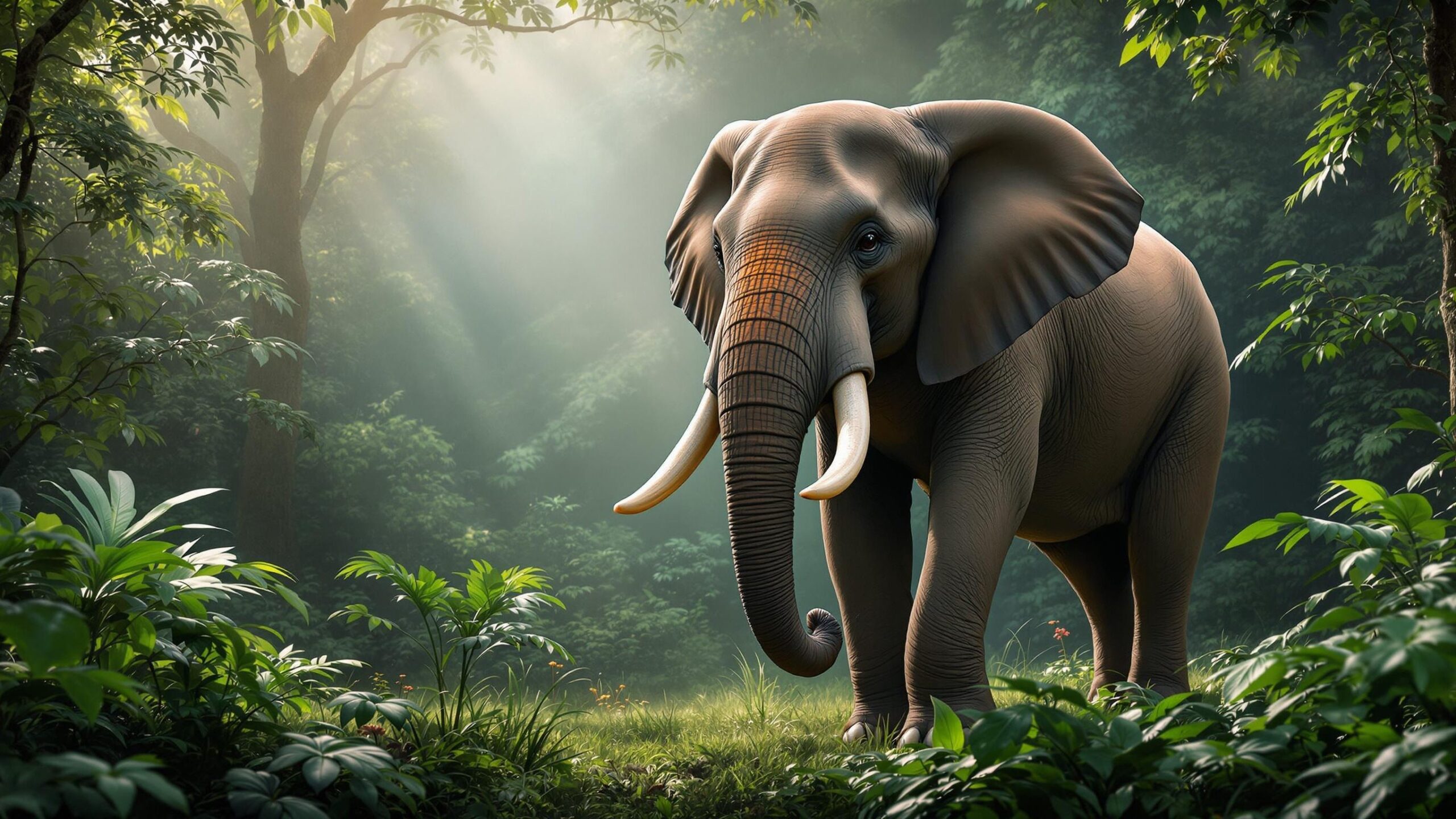 African Forest Elephant in Jungle