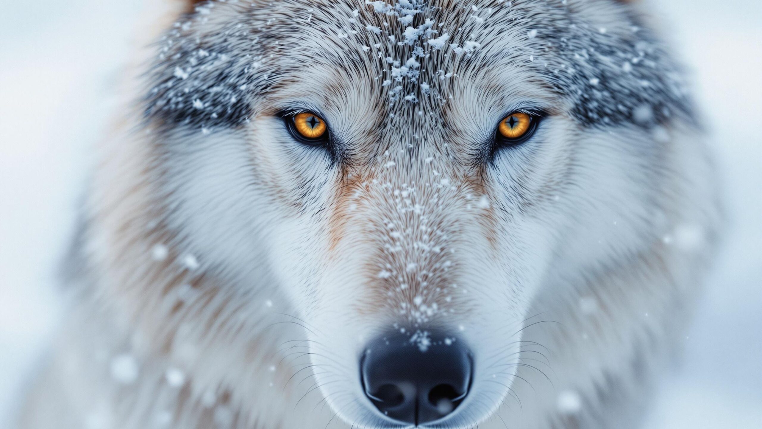 Arctic wolf closeup
