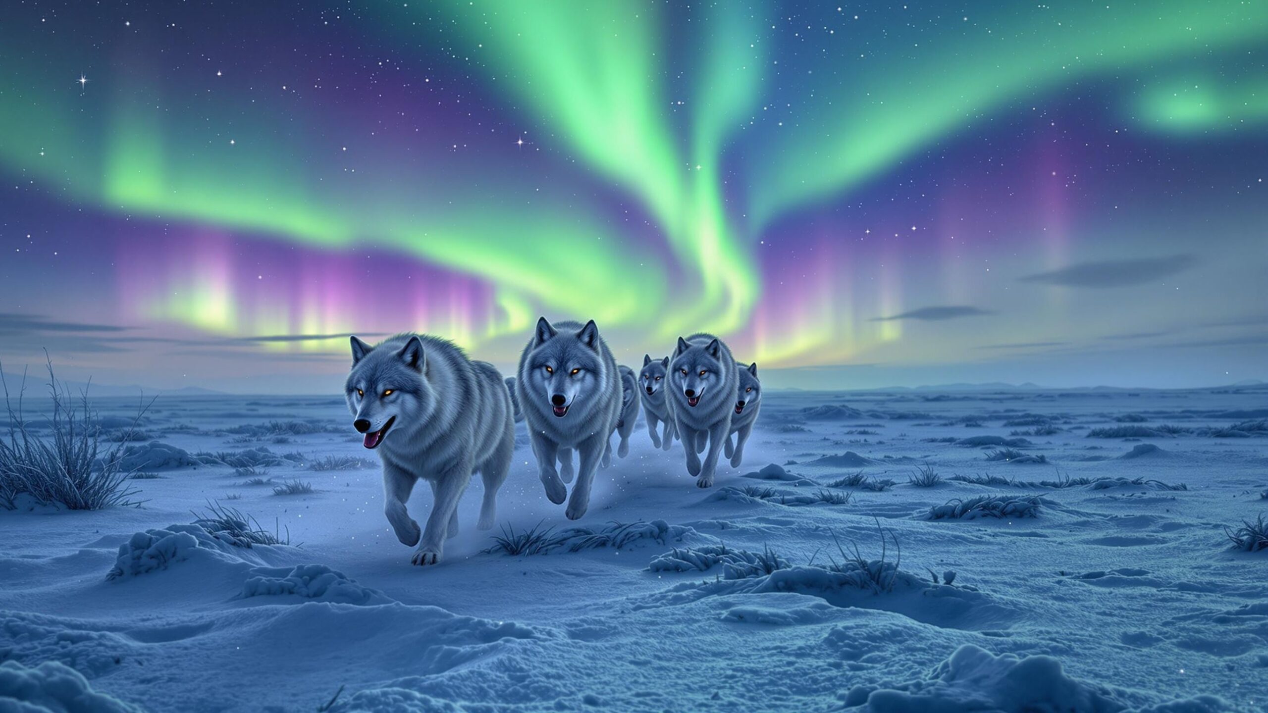 Arctic wolf pack