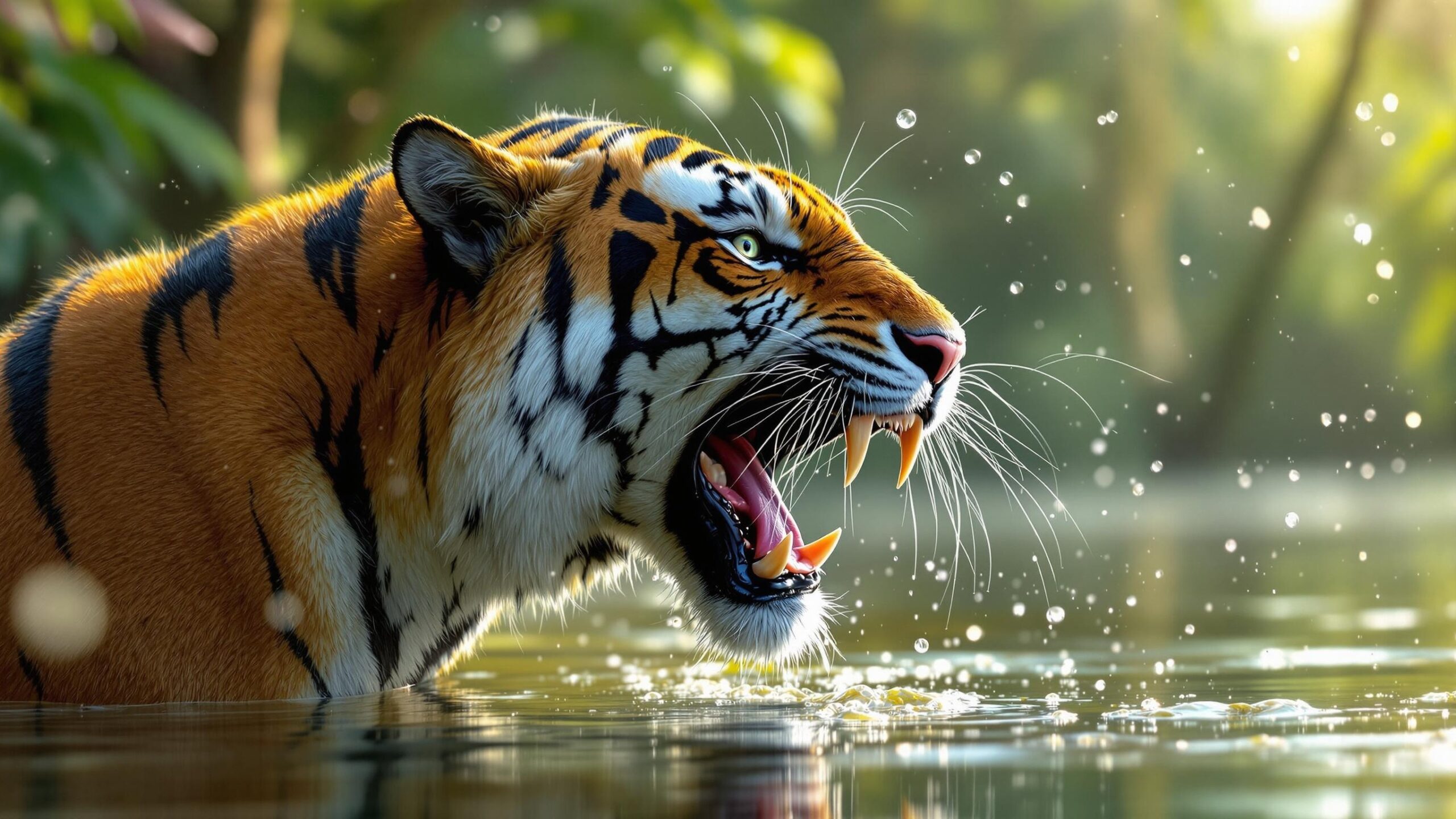 Bengal Tiger Growling