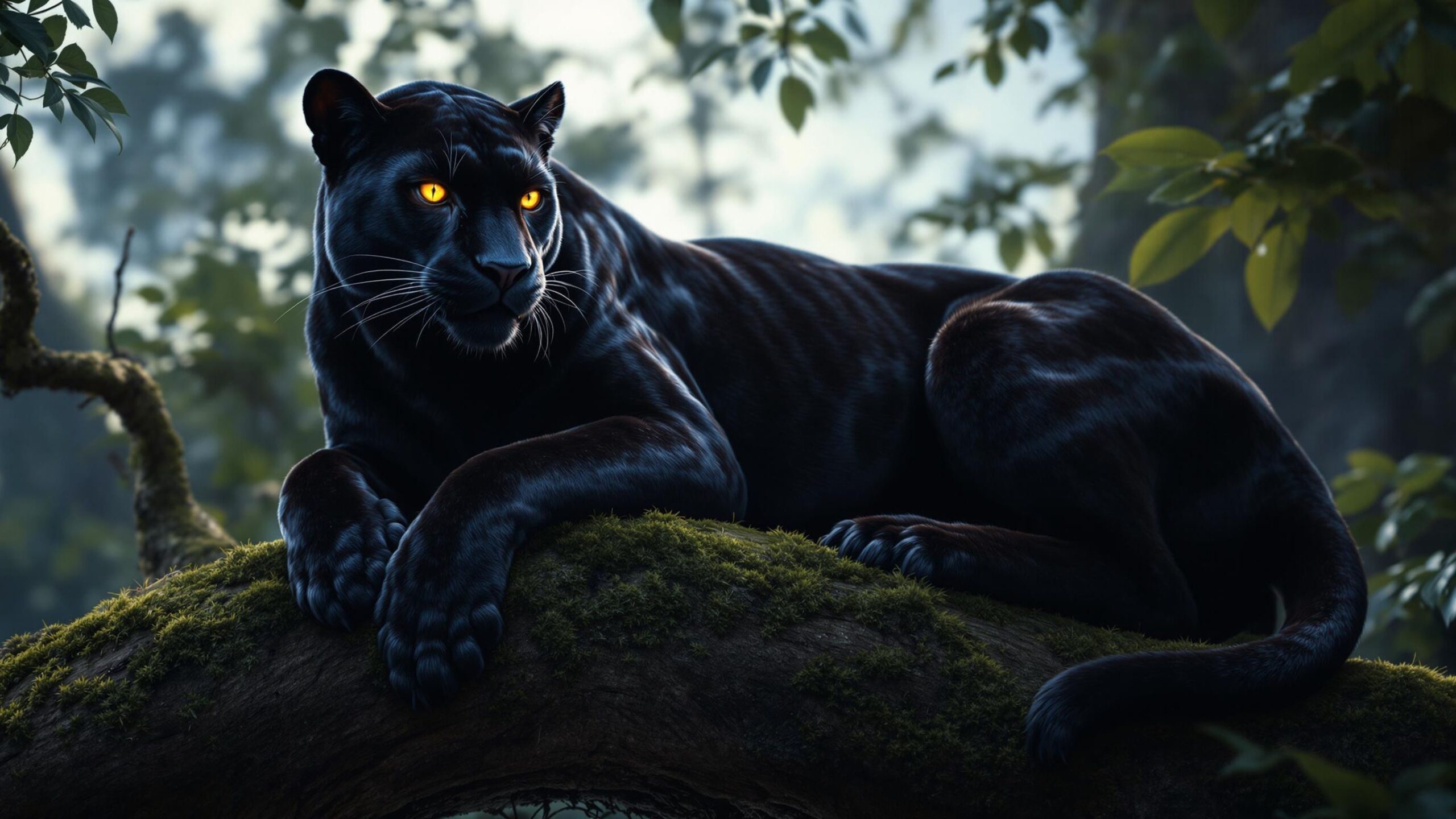 Black Panther on tree