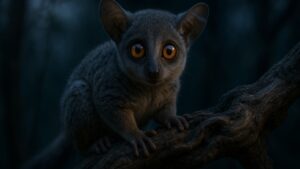 Bush baby on branch