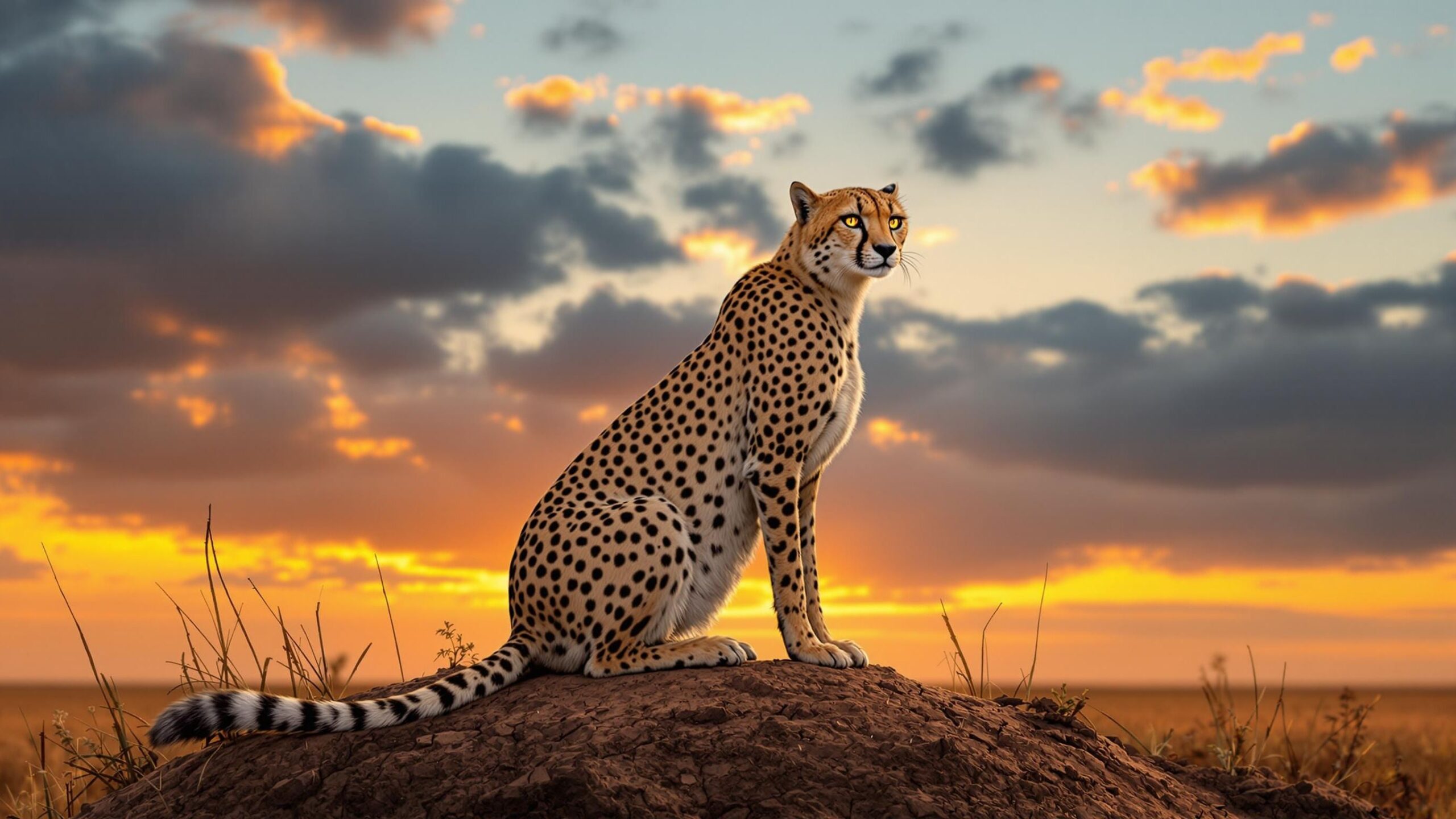 Cheetah on rock