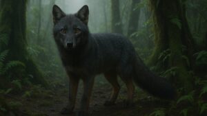 Darwins Fox in forest