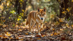 Dingo in forest