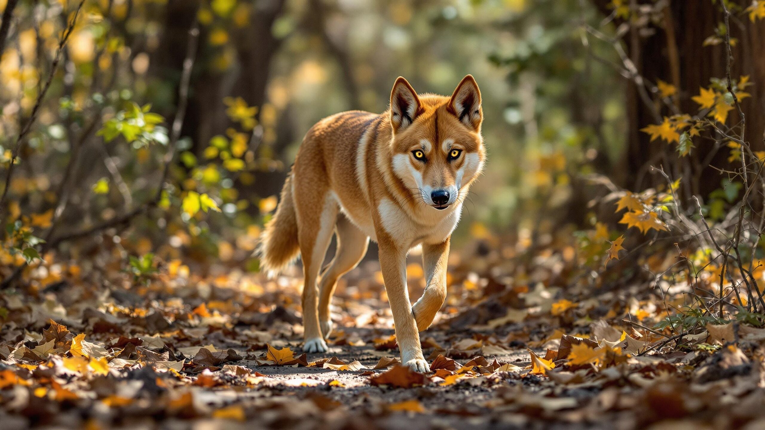 Dingo in forest