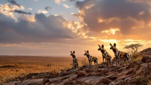 East african Painted Dogs in group