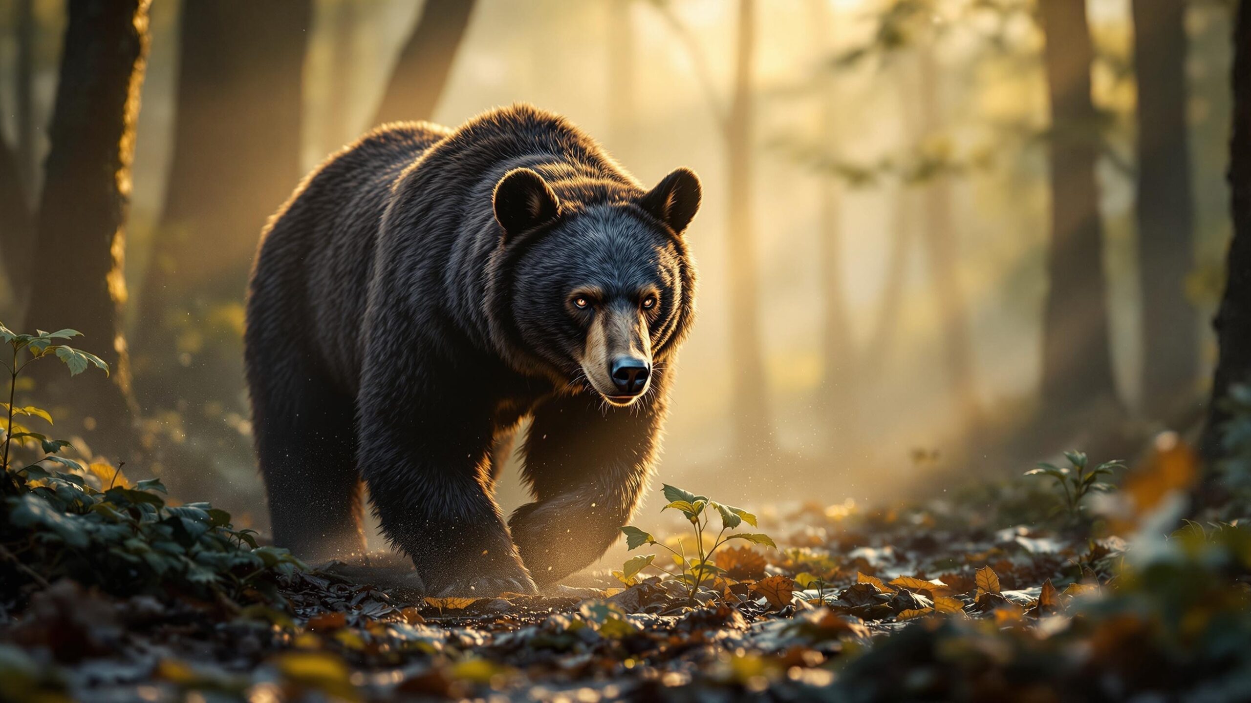 Eastern Black Bear in forest
