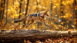 Eastern Coyote in the fall