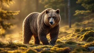 Eurasian Brown Bear in Forest