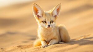 Fennec fox in the sun