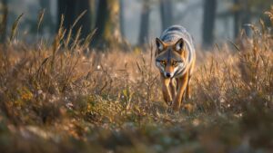 Golden Jackal in feild