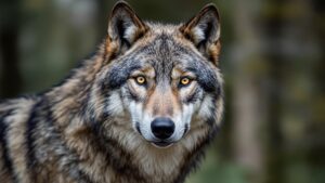 Gray Wolf Closeup