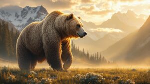 Grizzly Bear in feild