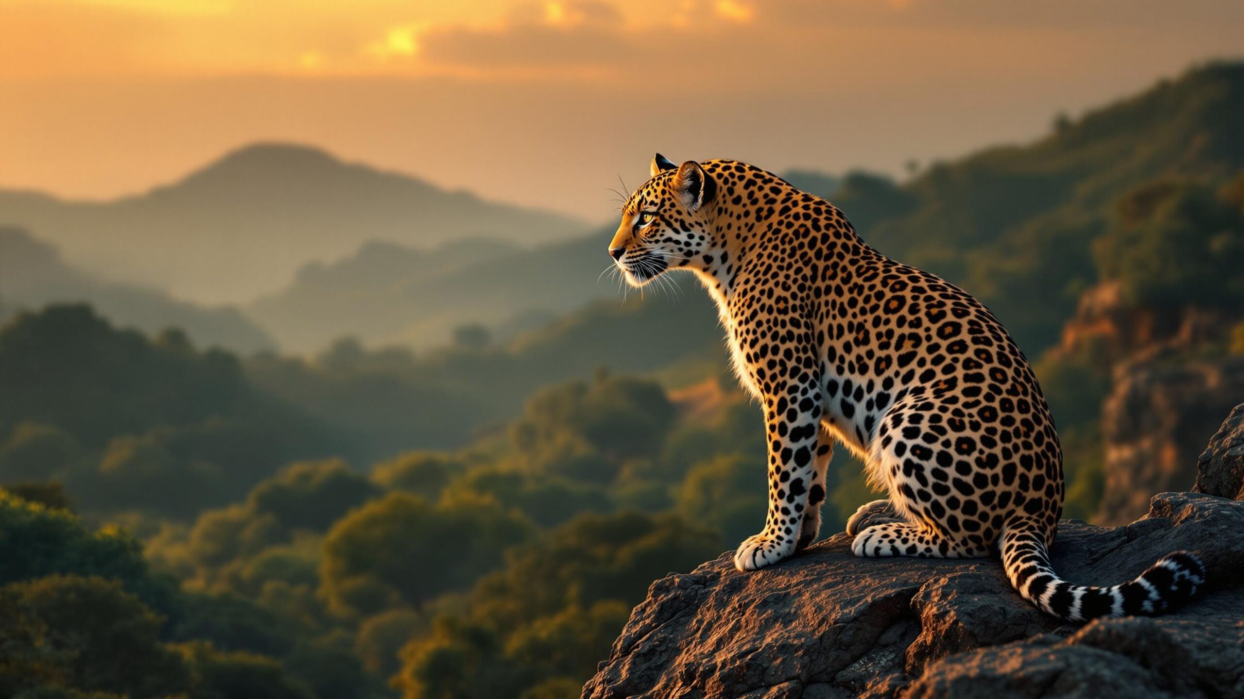 Indian Leopard on Rock
