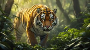 Indochinese Tiger in the Jungle