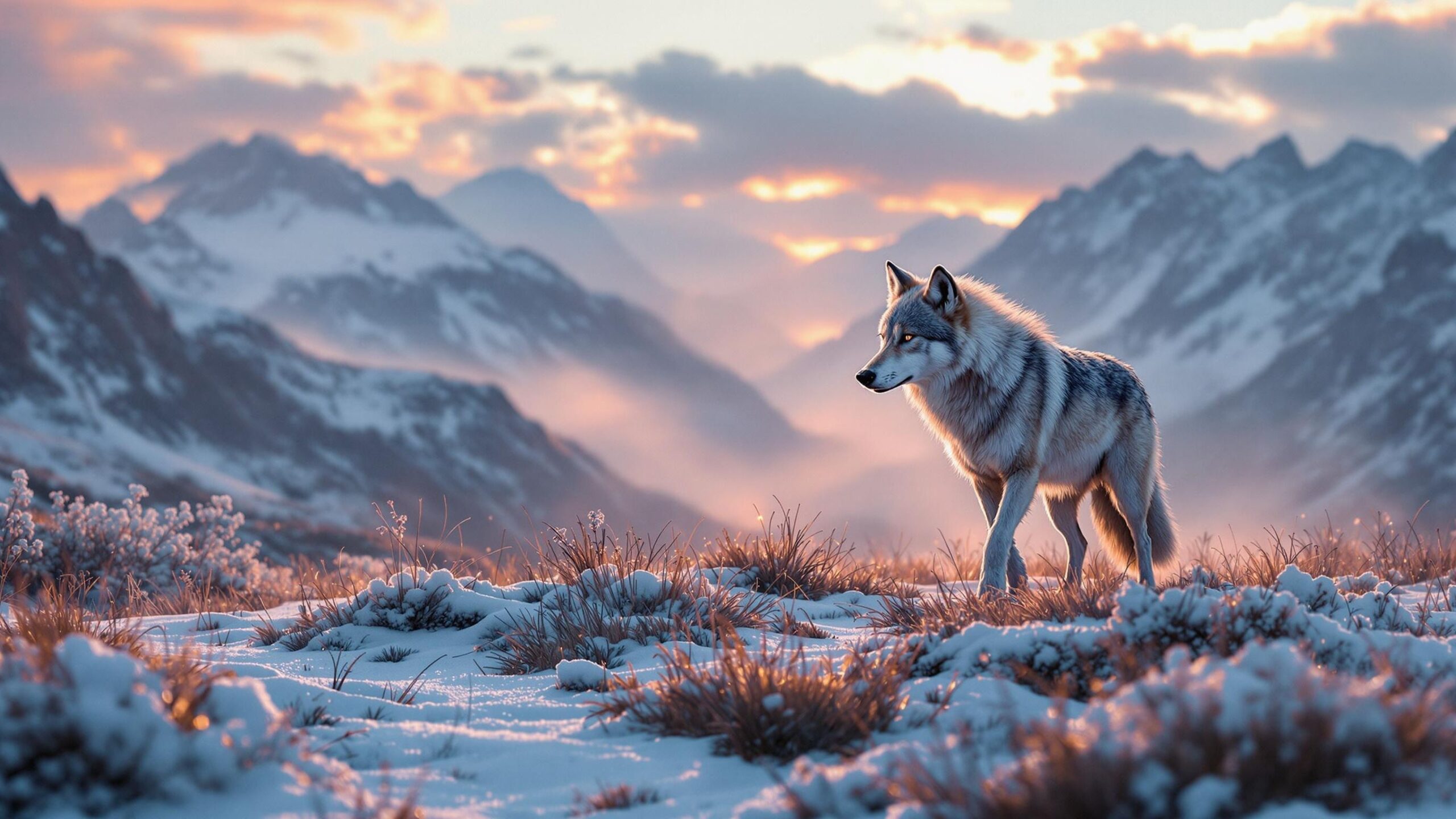Italian Wolf in Snow