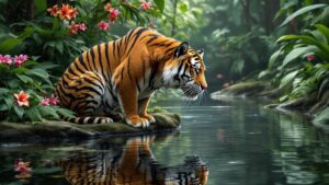 Malayan Tiger Pondering