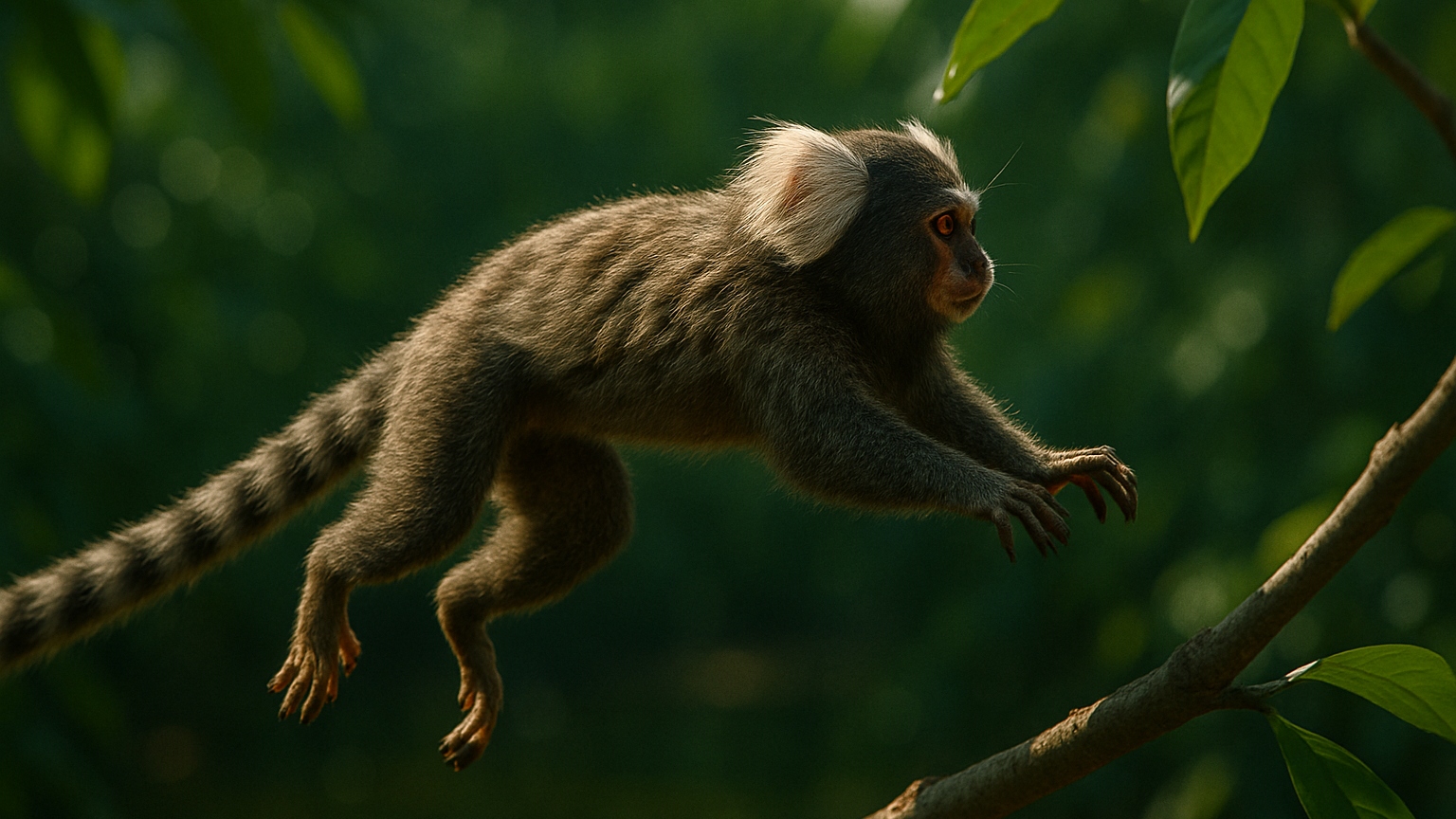 Marmoset mid-air