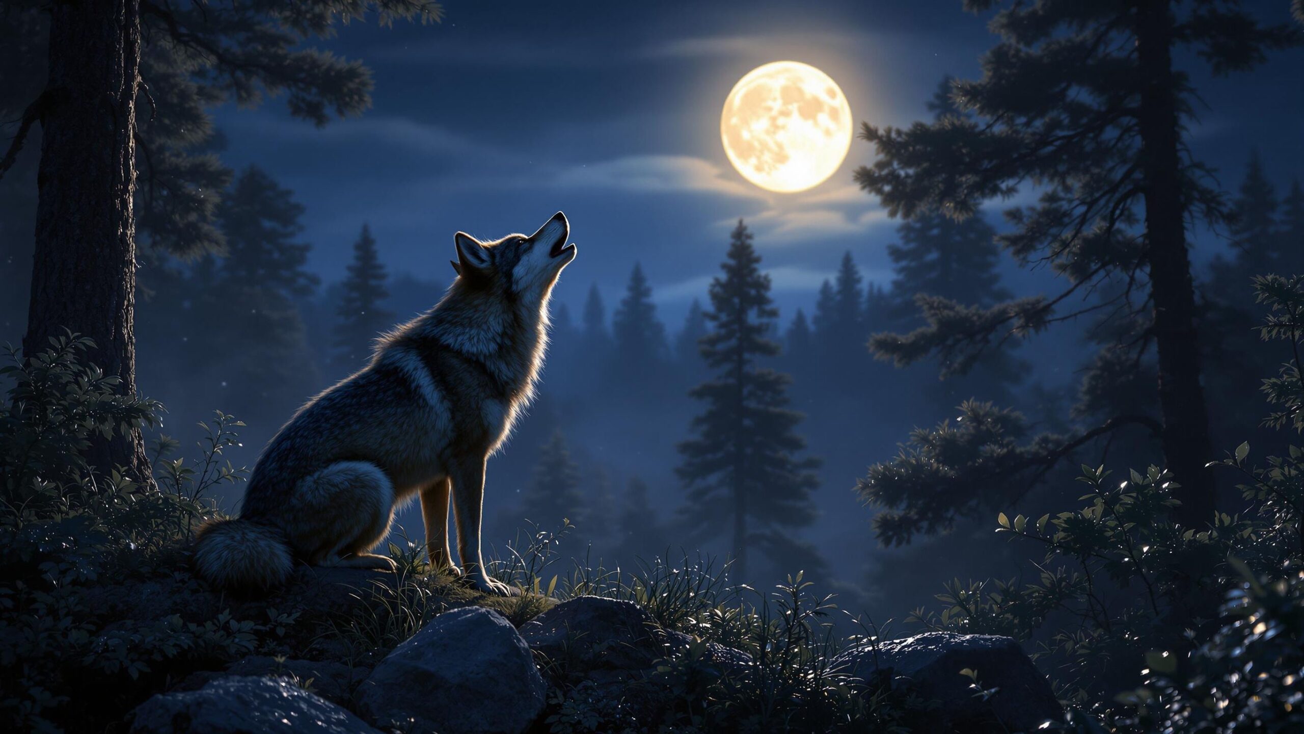 Mexican Coyote at night