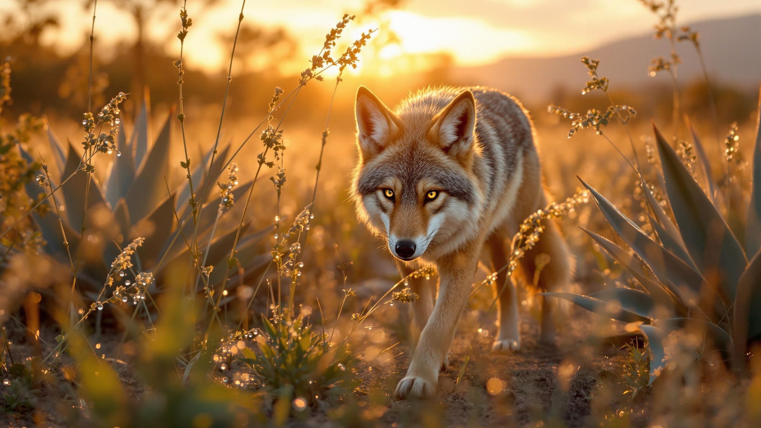 Mexican Coyote in a field