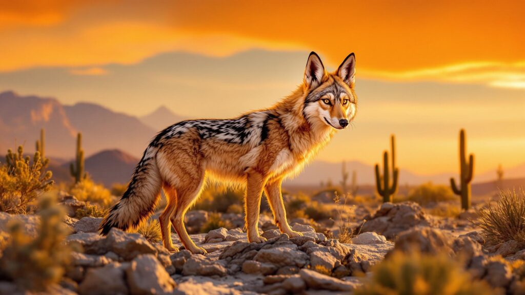 Mexican Coyote in the desert