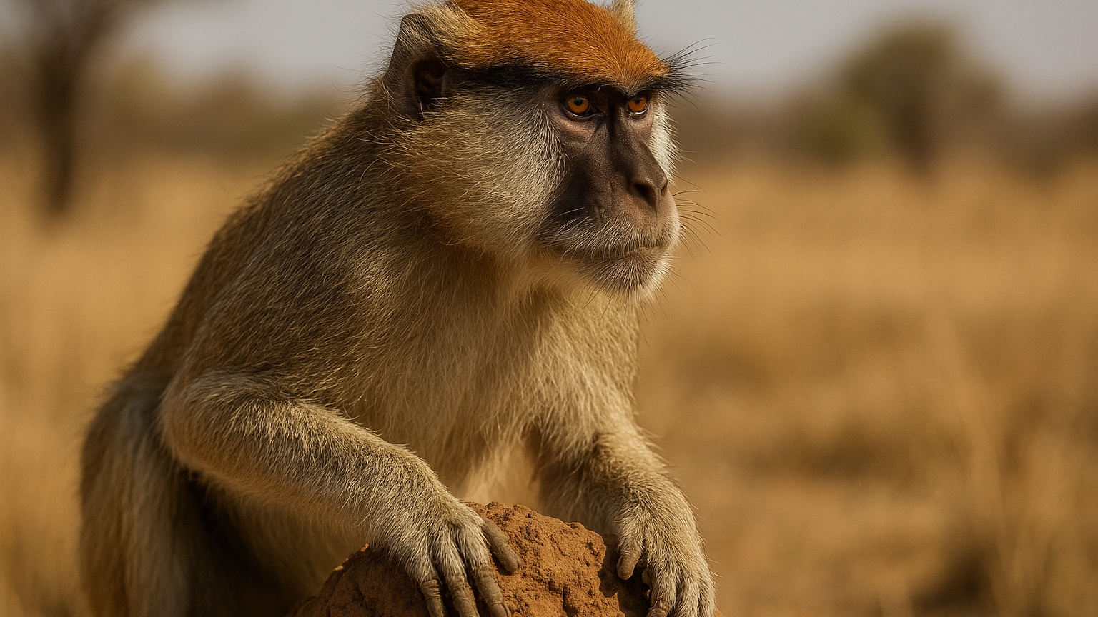 Patas Monkey Closeup