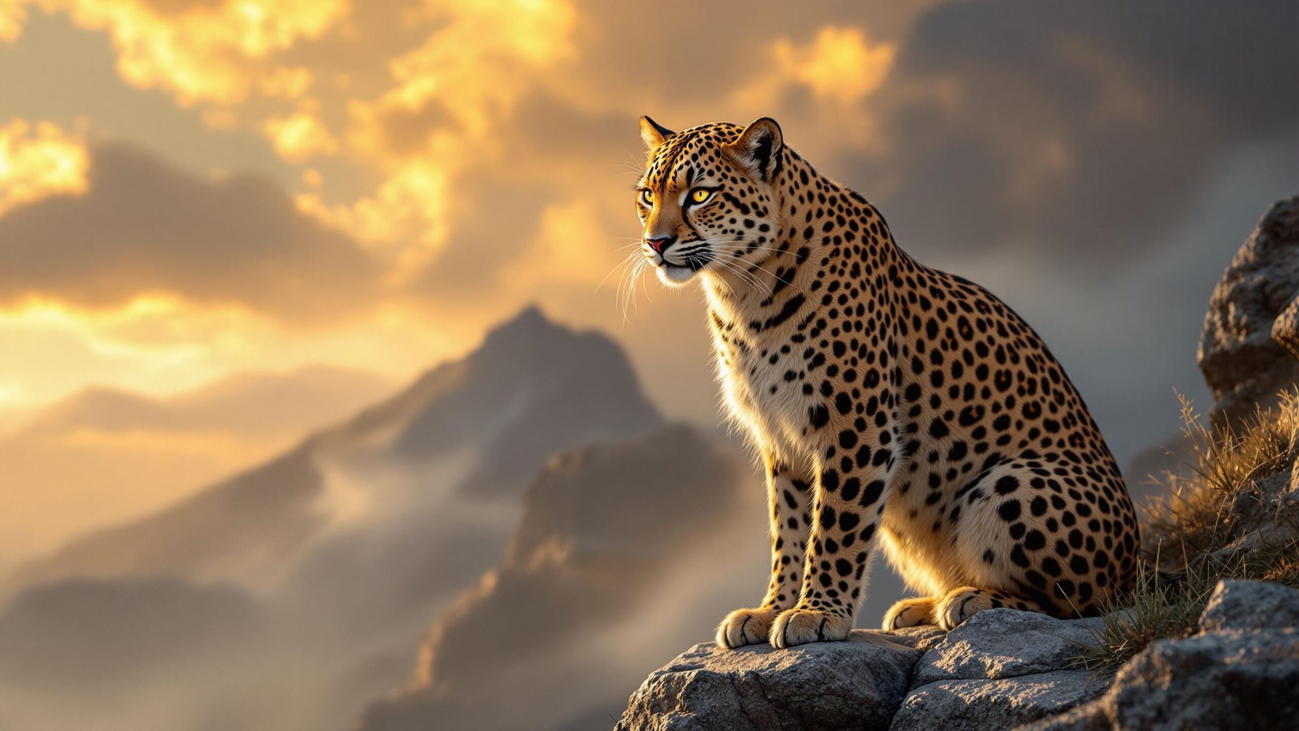 Persian Leopard on rock