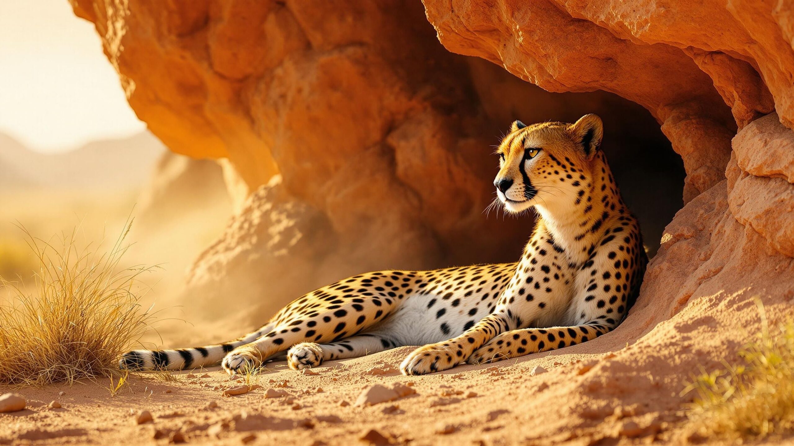 Resting Northwest African Cheetah