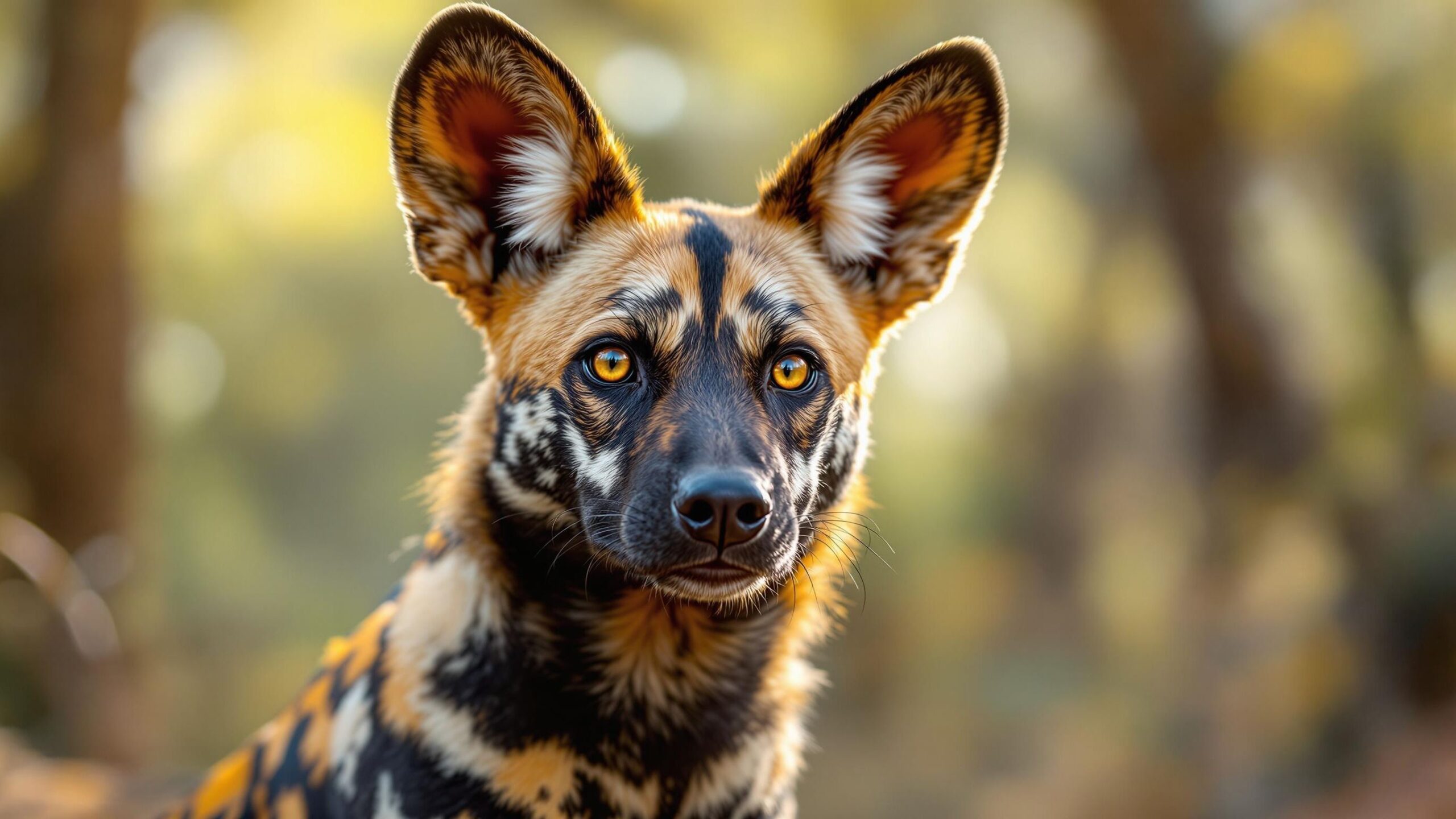 Southern African Painted Dog closeup