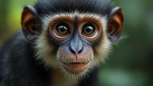 Spider monkey close up