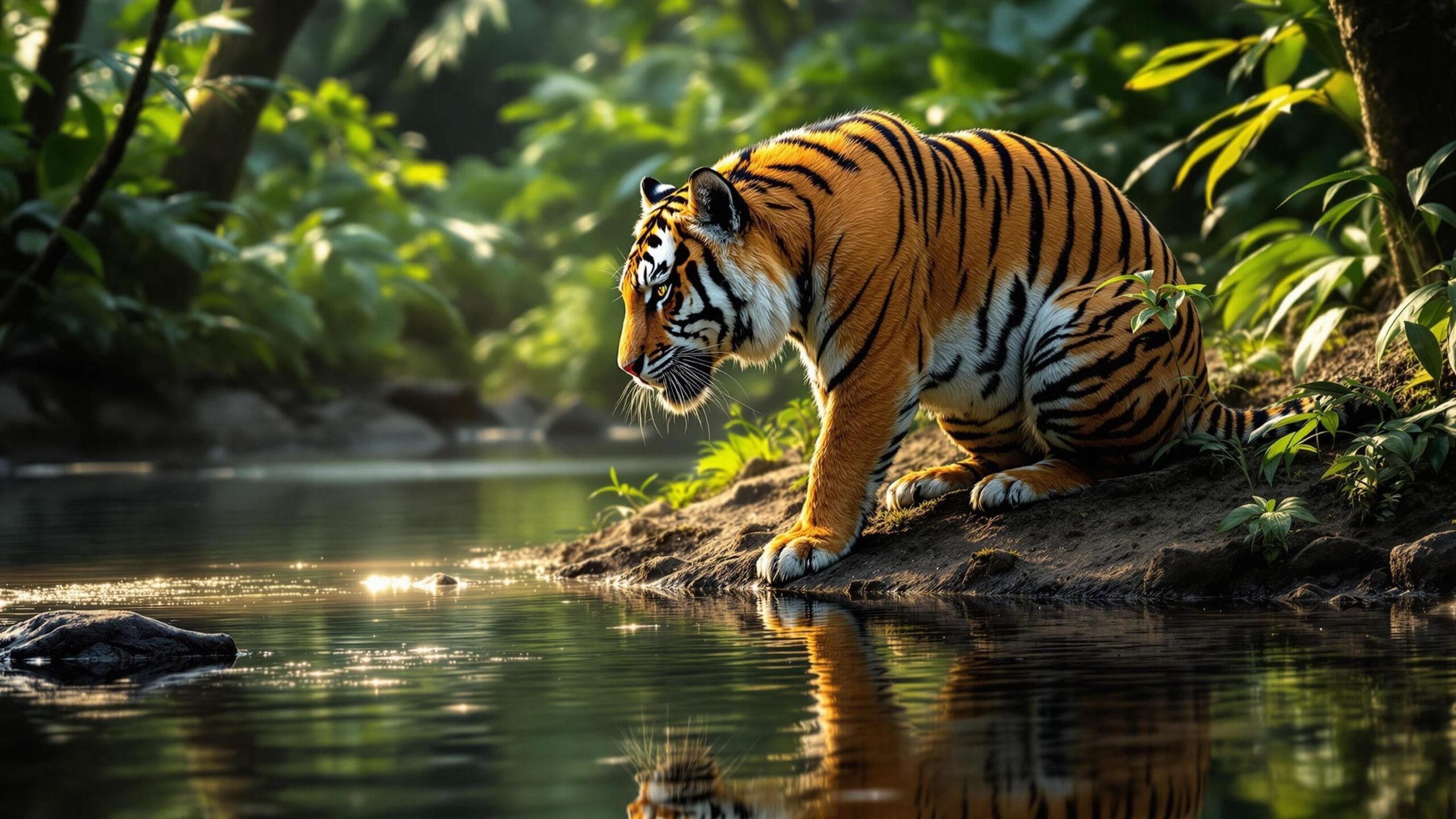 Sumatran Tiger Water