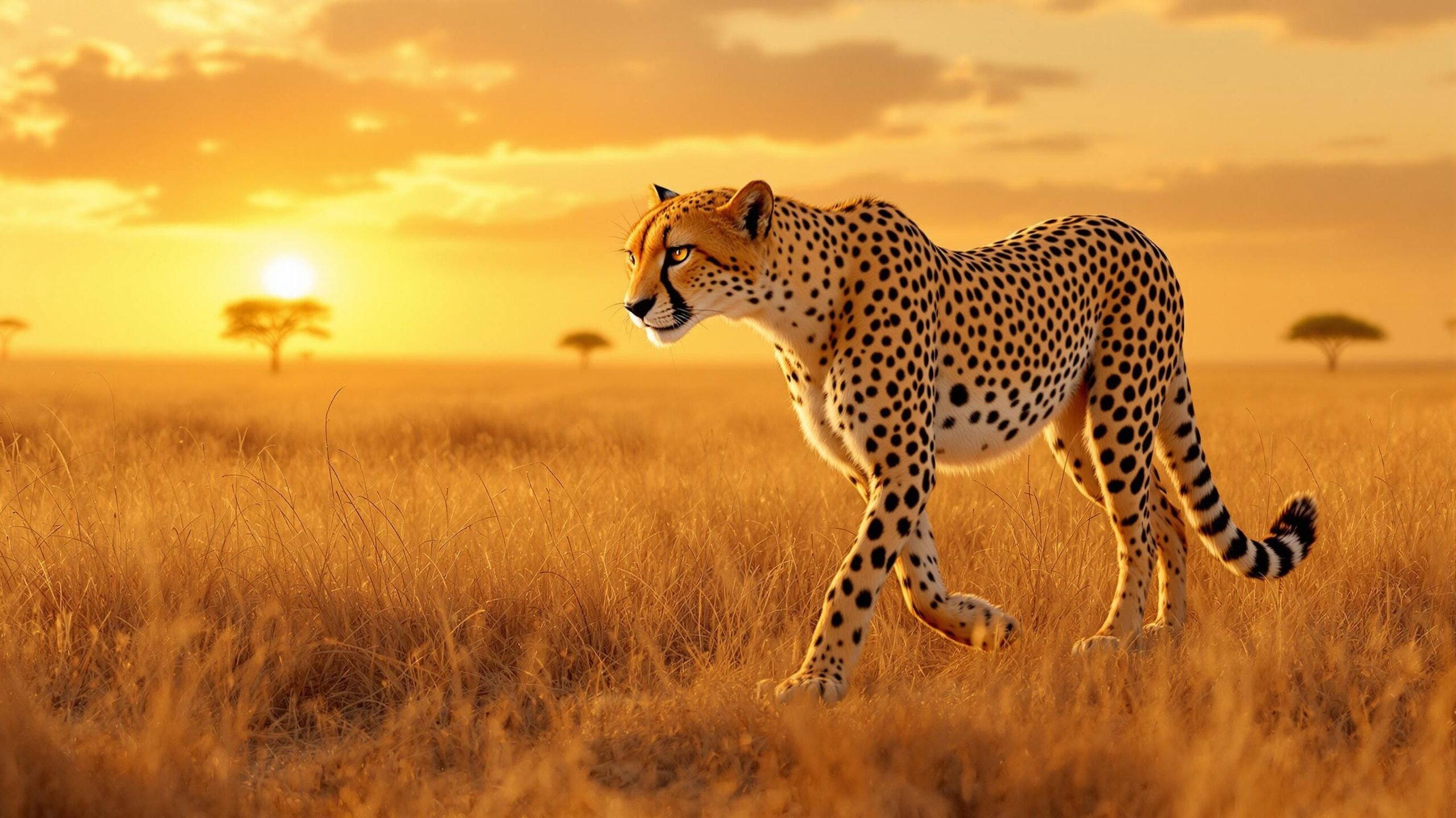 Wandering Central African Cheetah
