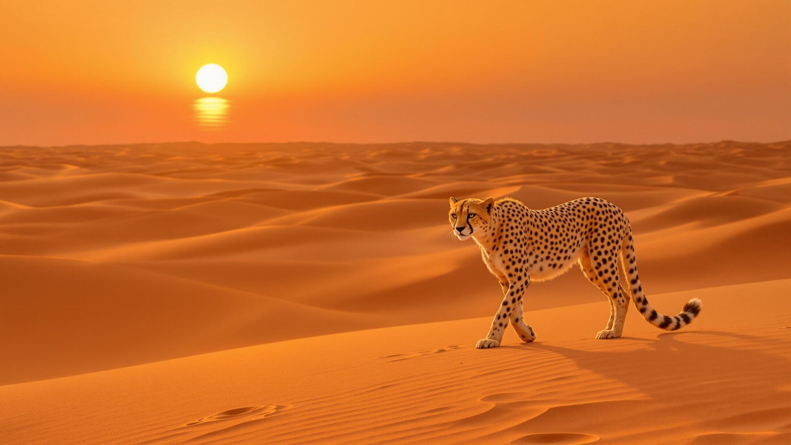 Wandering Northwest African Cheetah