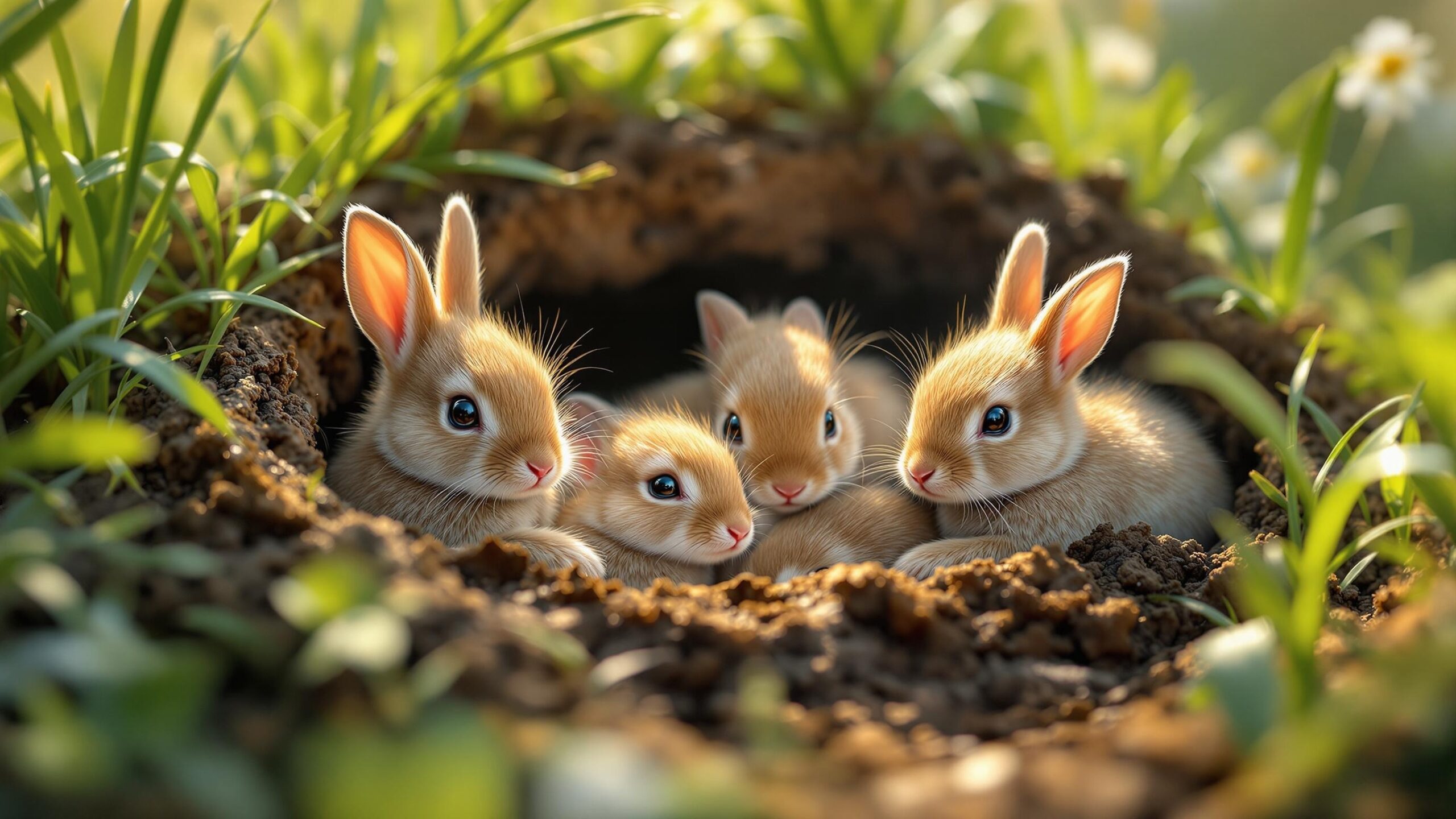 Baby european rabbits