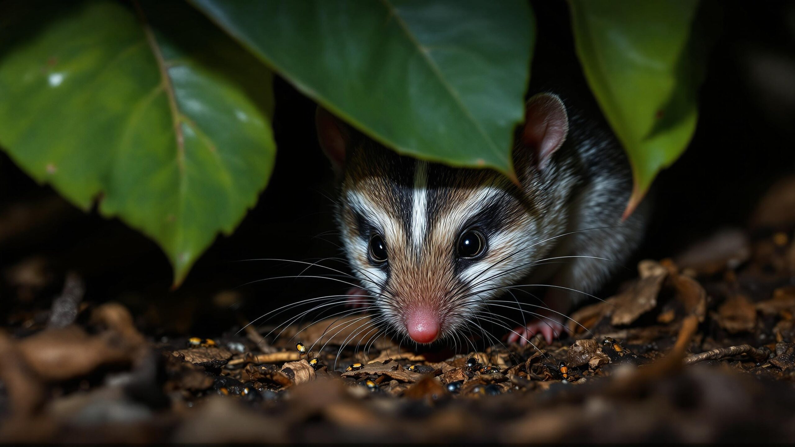 Dunnart under leafs