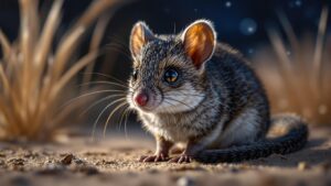 Fat tailed dunnart at night