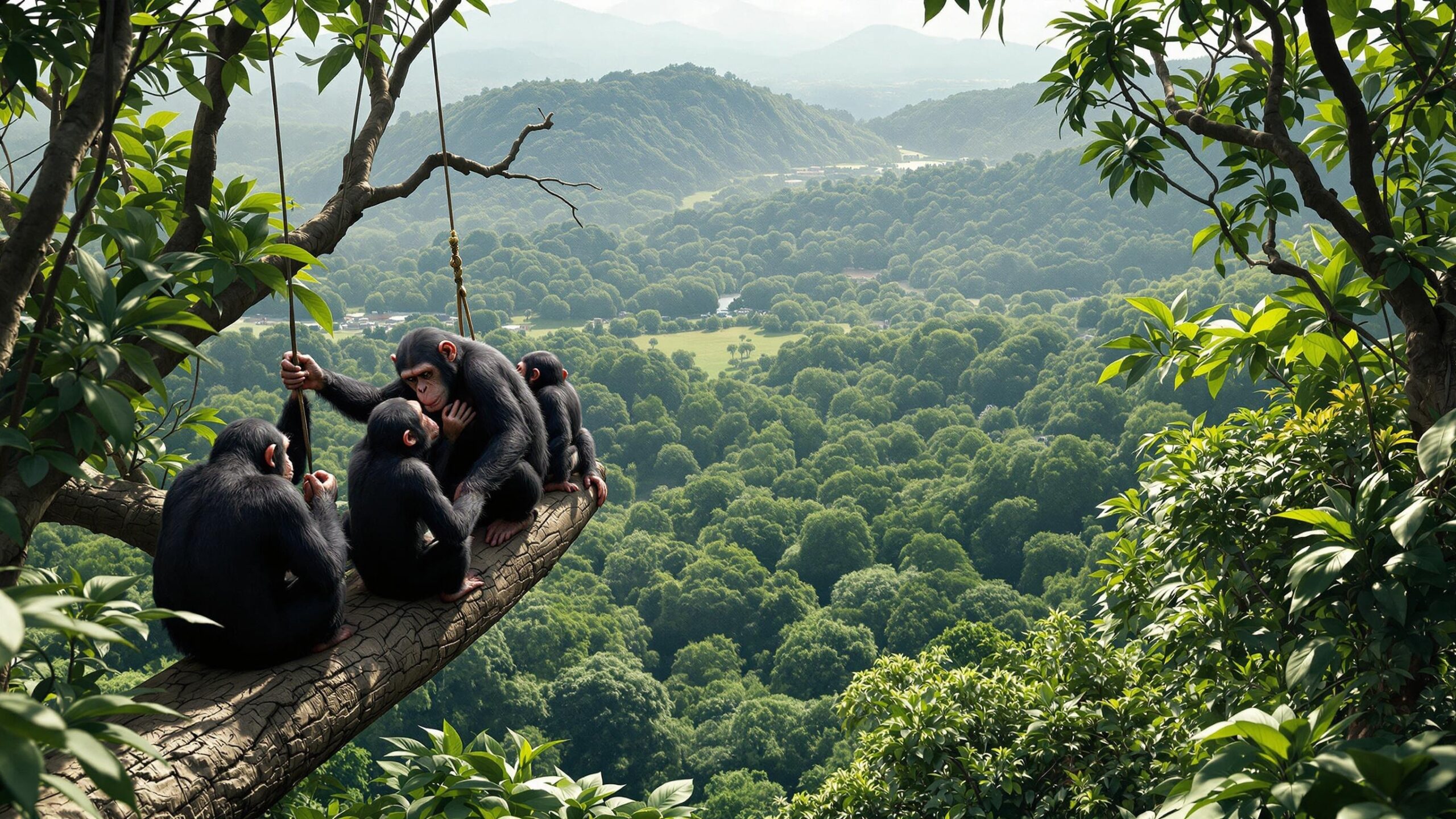 Group of Chimpanzees