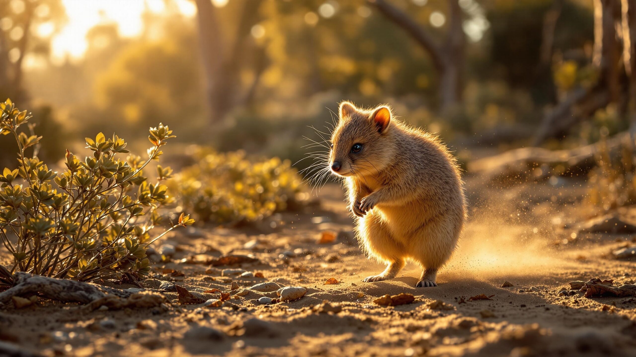 Quokka in the sand