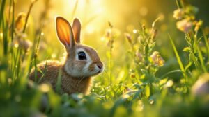 Rabbit in grass