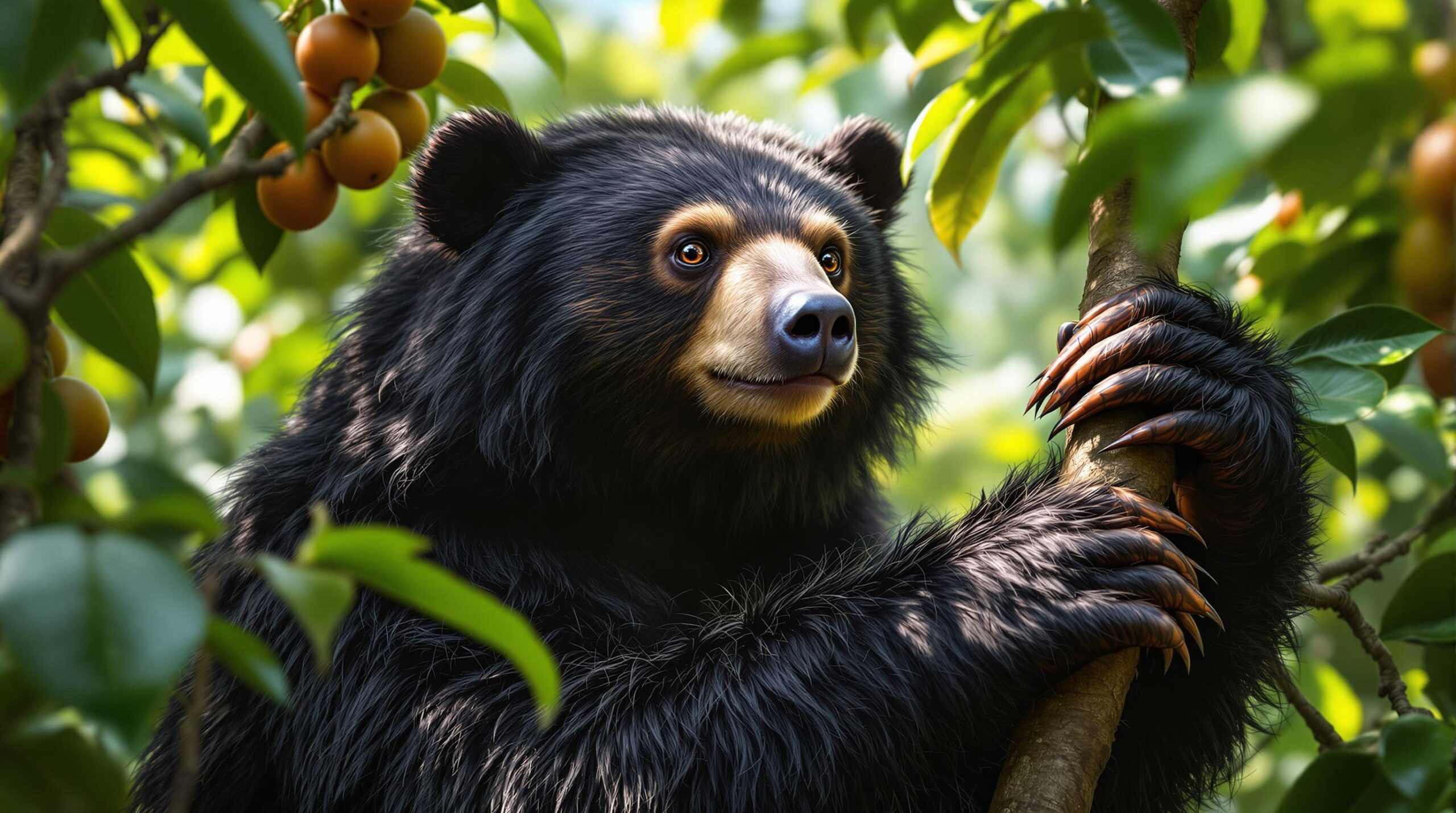 Sloth Bear in Tree