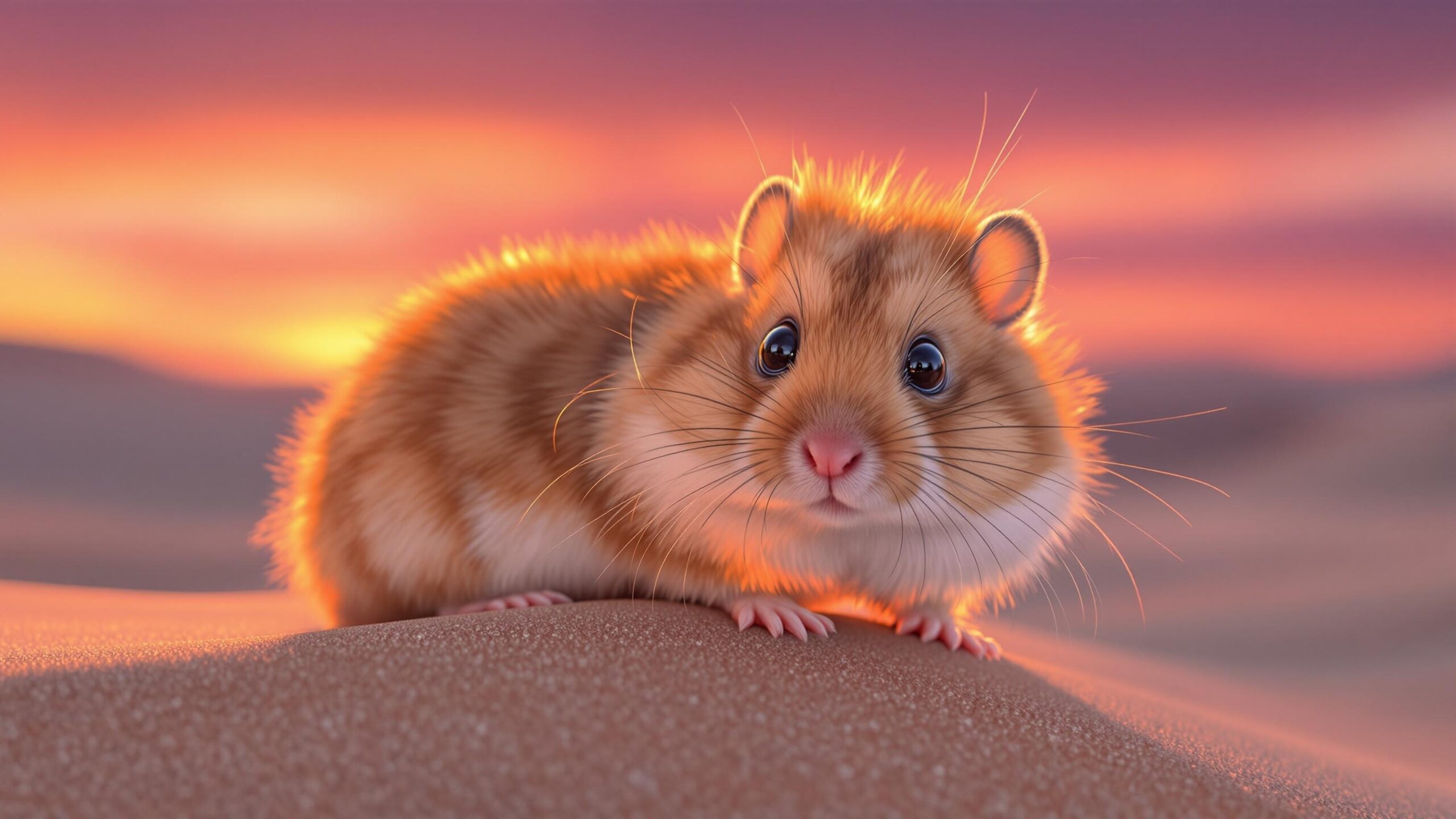 Syrian Hamster on sand