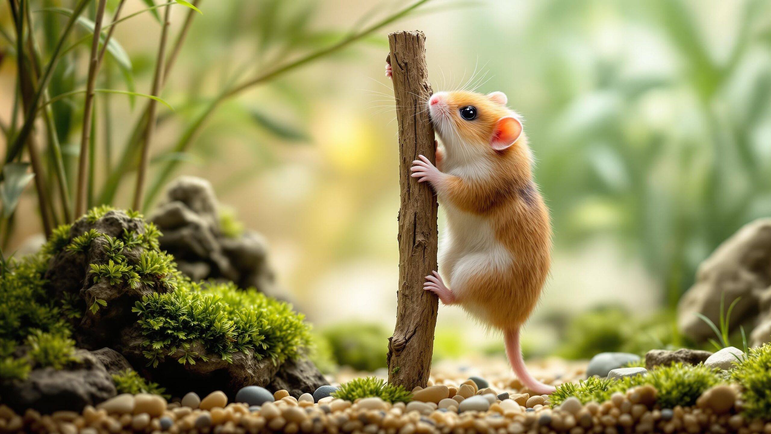 chinese hamster on stick