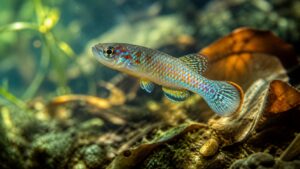 Killifish shown in a natural aquatic setting for Animal Streets