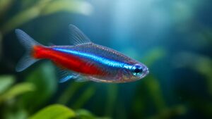 Neon Tetra shown in a natural aquatic setting for Animal Streets