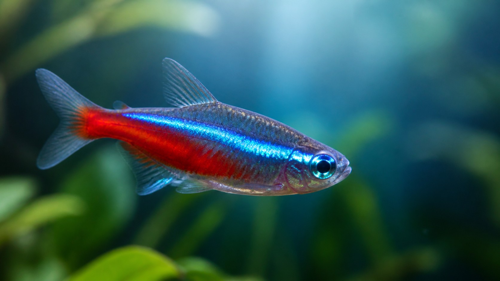 Neon Tetra shown in a natural aquatic setting for Animal Streets