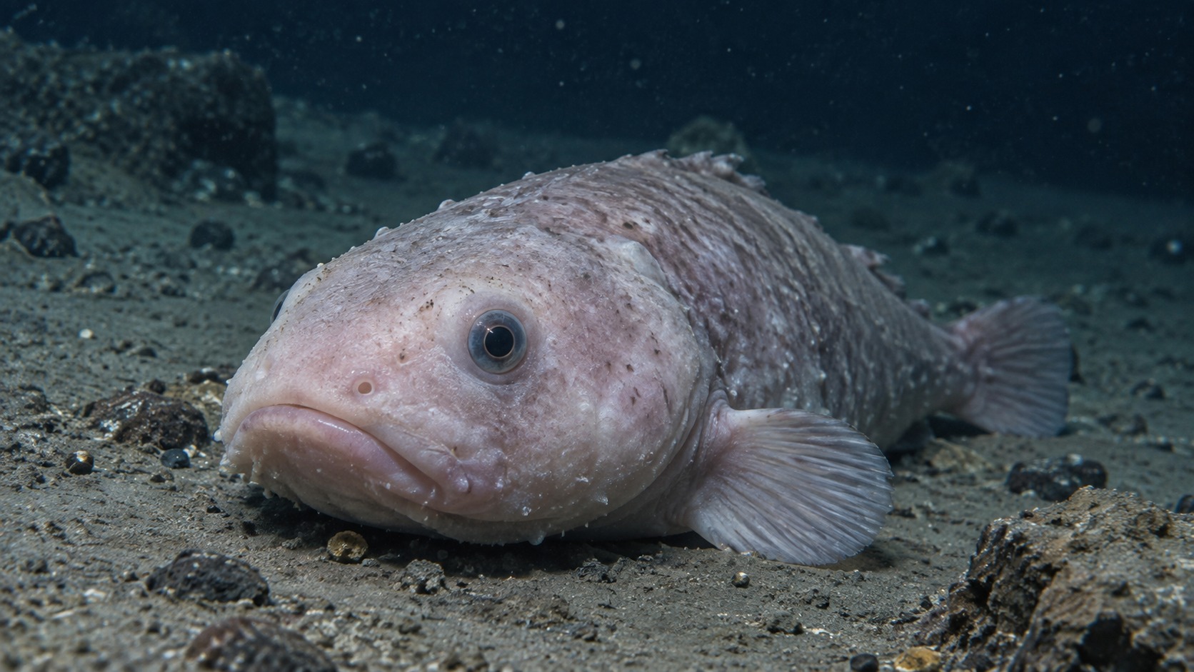 Generated body 1 image of Blobfish in a natural aquatic setting