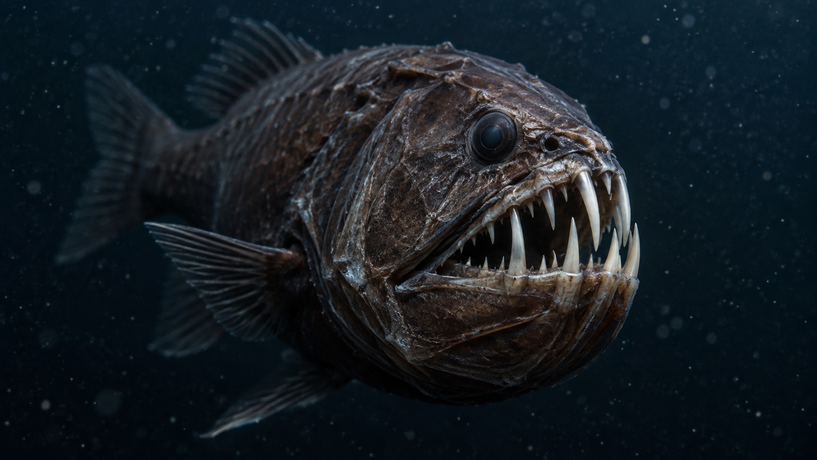 Generated body 1 image of Fangtooth in a natural aquatic setting