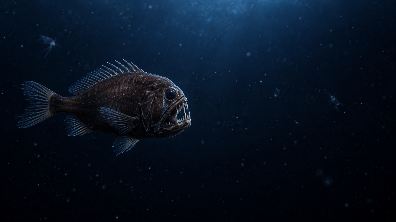 Generated body 1 image of Fangtooth in a natural aquatic setting